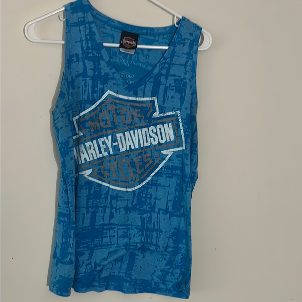 Harley-Davidson Teal Graphic Tank Top